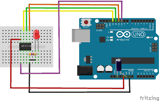 Attiny IC Connection With Arduino