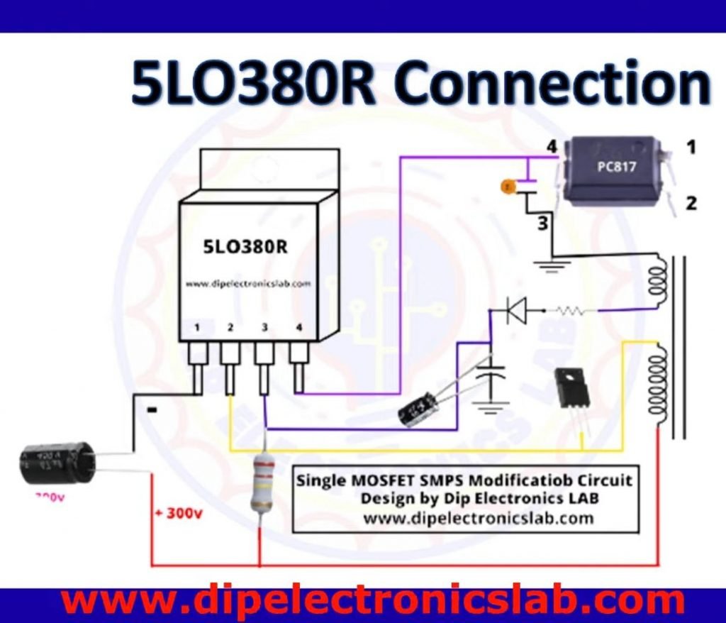 Circuit Diagram of 5LO380R with Double Optocoupler SMPS