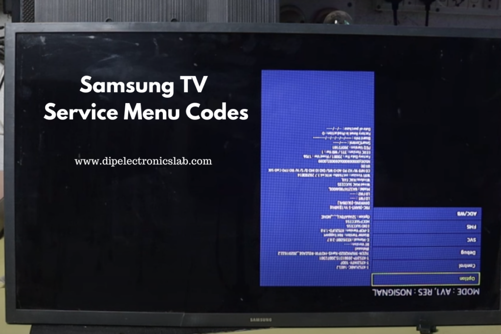 Samsung LED TV Service menu code for factory reset