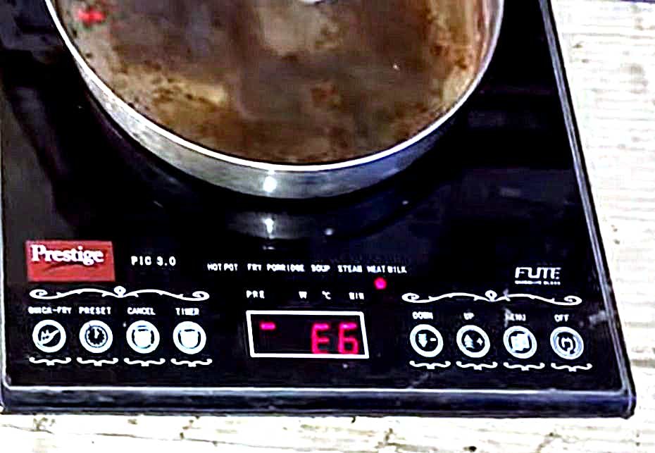 Common Causes and step to fix E6 Error Code in induction cooker