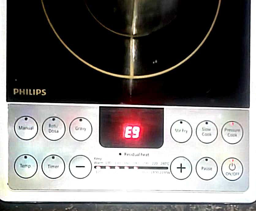 Common Causes and step to fix E9 Error Code in induction cooker