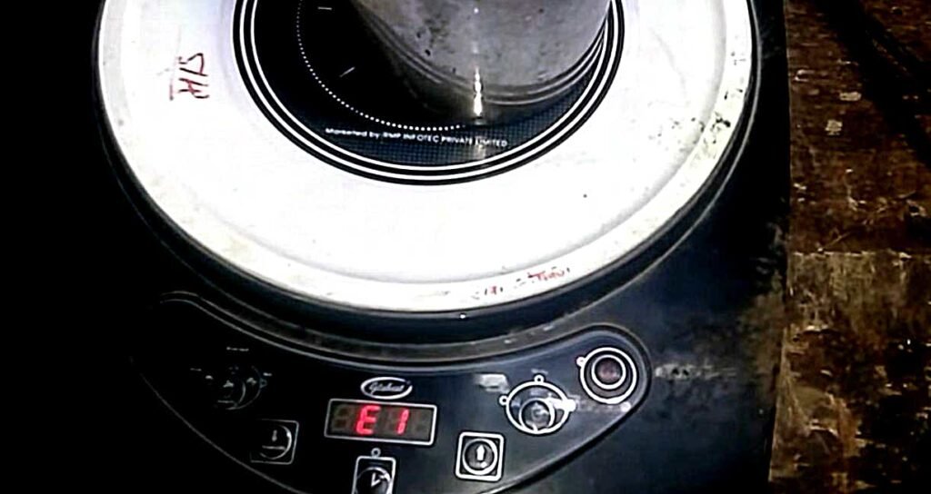 Induction Cooker Error code E1 solution