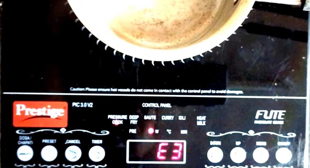Common Causes and step to fix  E3 Error Code in induction cooker
