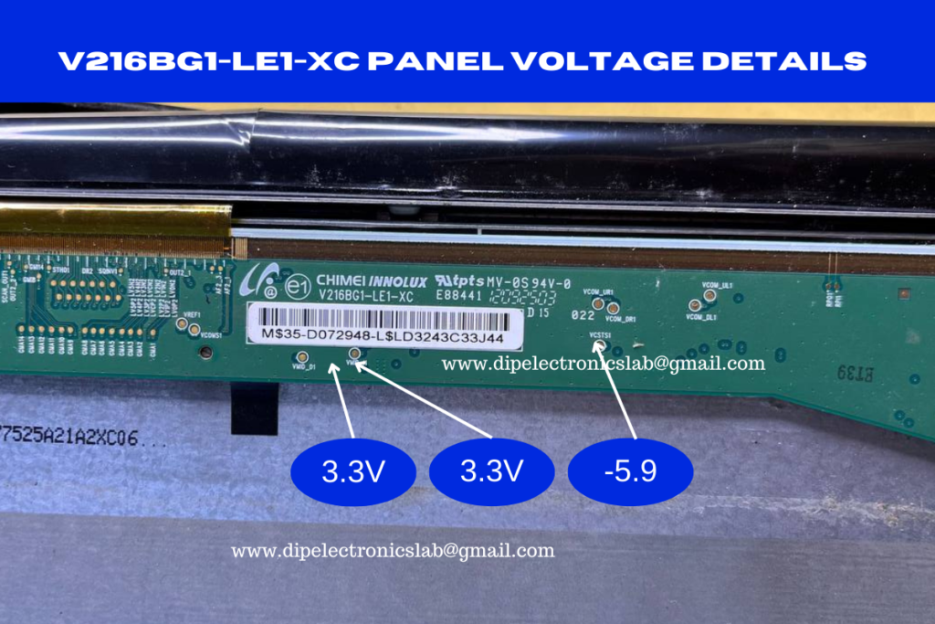 V216BG1-LE1-XC Panel voltage details