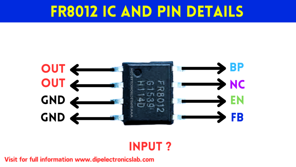 FR8012 IC Datasheet Voltage Chart and Pin details