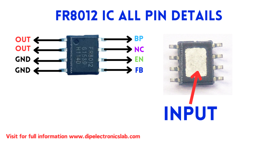 FR8012 IC Datasheet Voltage Charte and Pin details